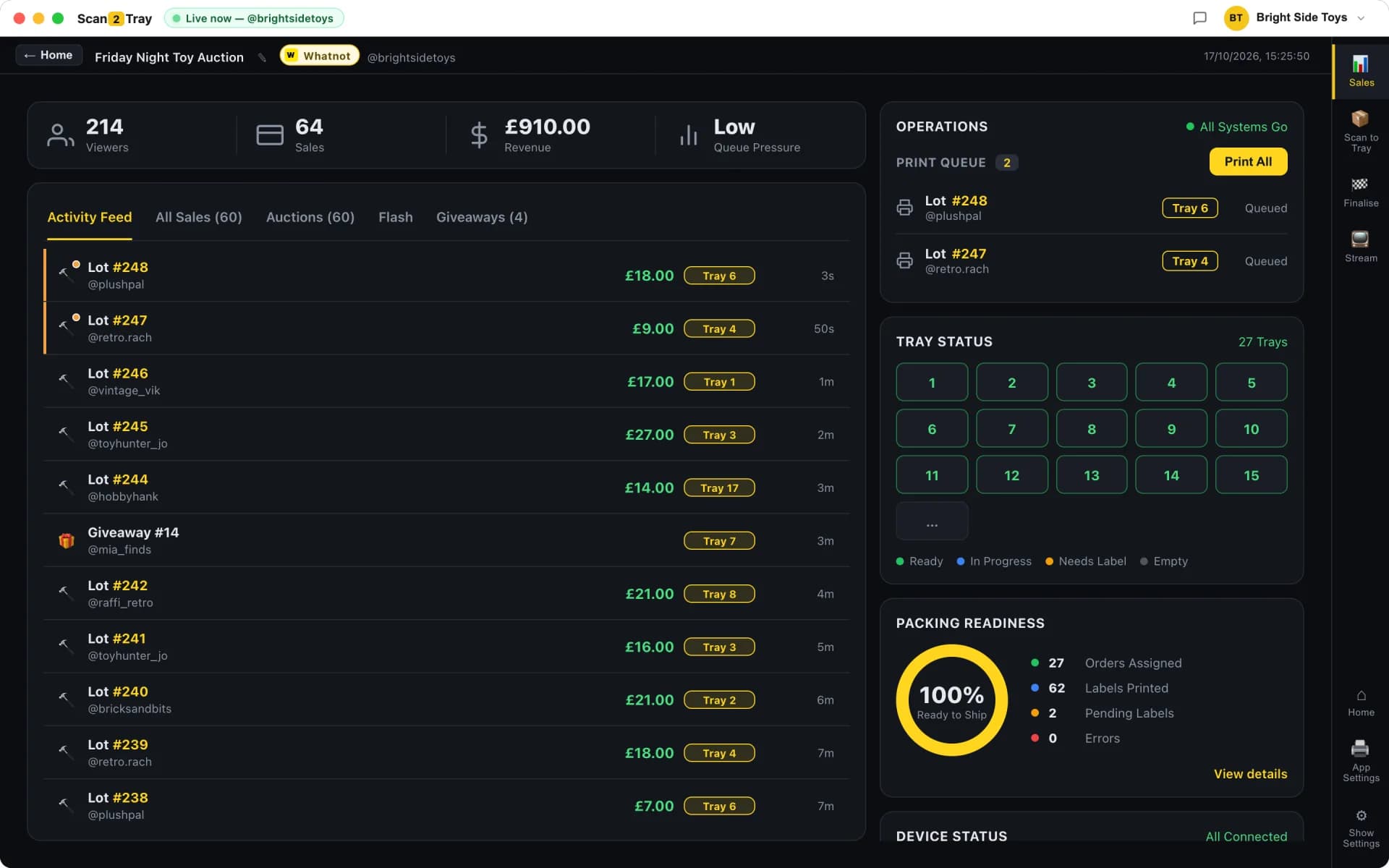 Simple Mode dashboard
